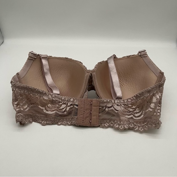 Rene Rofe Beige Floral Lace Adjustable Straps Underwire Push Up Bra Size 36D - Picture 4 of 6